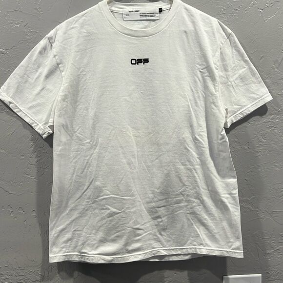 🔥 OFF-WHITE Caravaggio Painting Madonna Square Graphic Tee Men Sz Lg - PERFECT - Picture 4 of 7